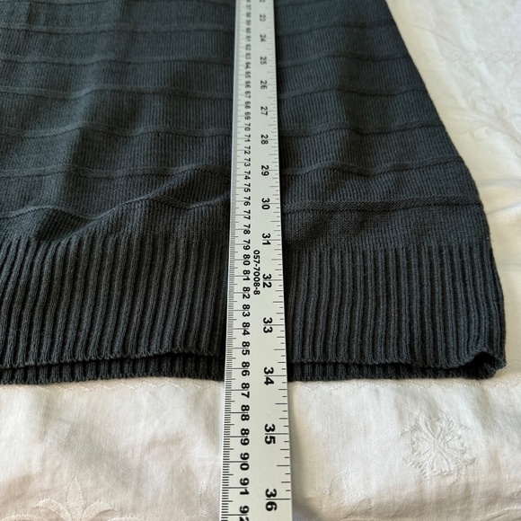 Le Temps des Cerises Long Sleeve Cowl V-Neck Sweater Dress Greenish-Gray Small - Picture 12 of 15